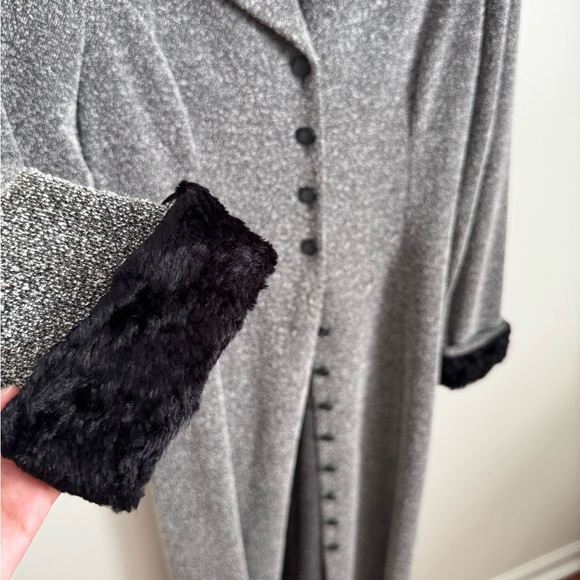 Vintage 90s Studio C Fur Collar Jacket Size 10 - Picture 4 of 8